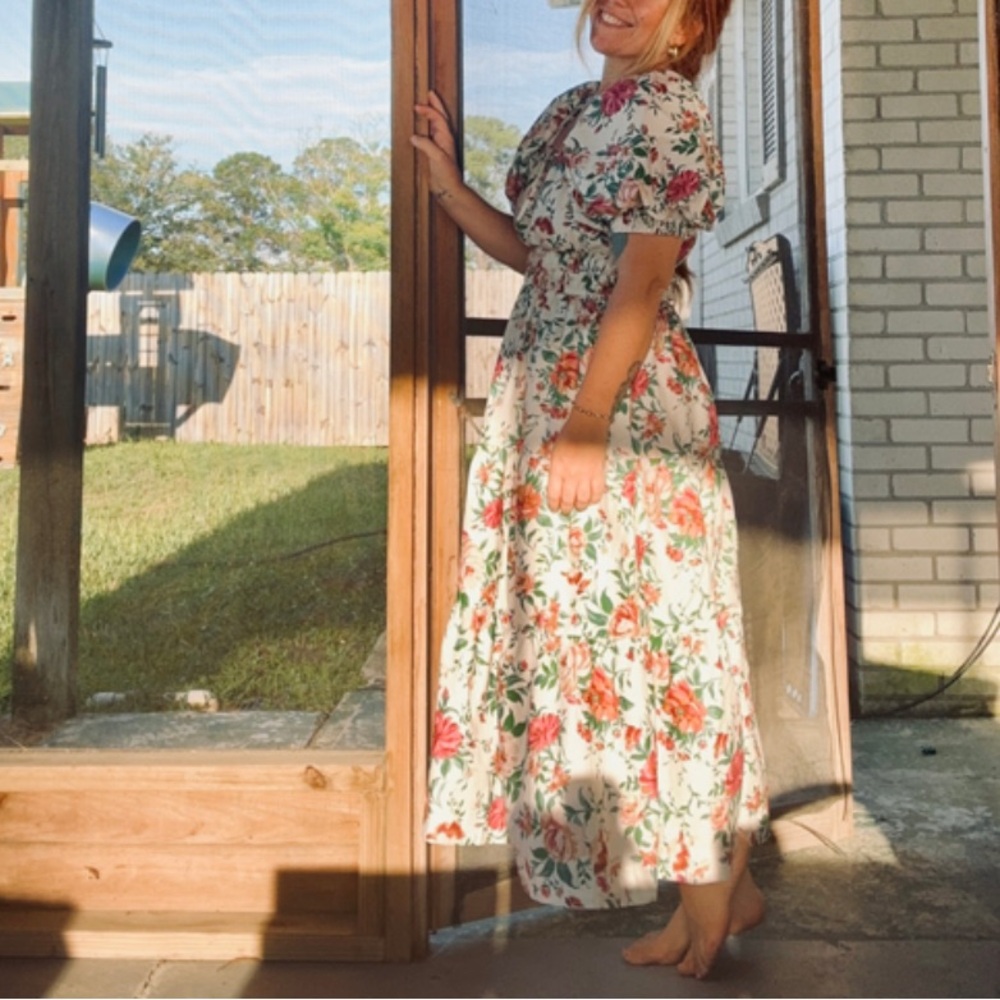 Anthropologie The Somerset Maxi Dress Puff-Sleeve - Picture 7 of 13